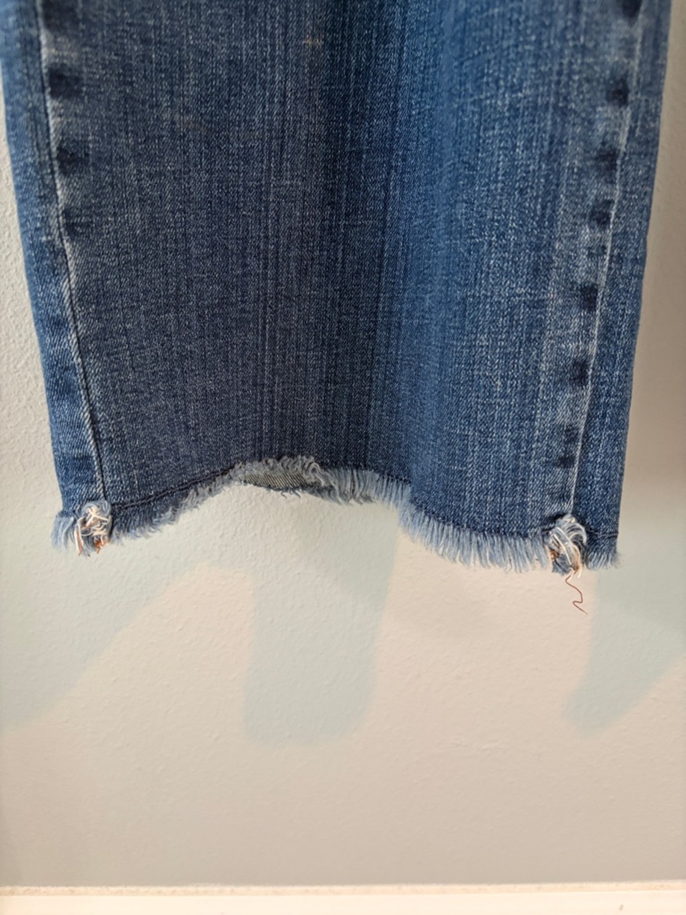 Eileen Fisher Dark Blue Denim Jeans with Contrast Stitching - Picture 5 of 7